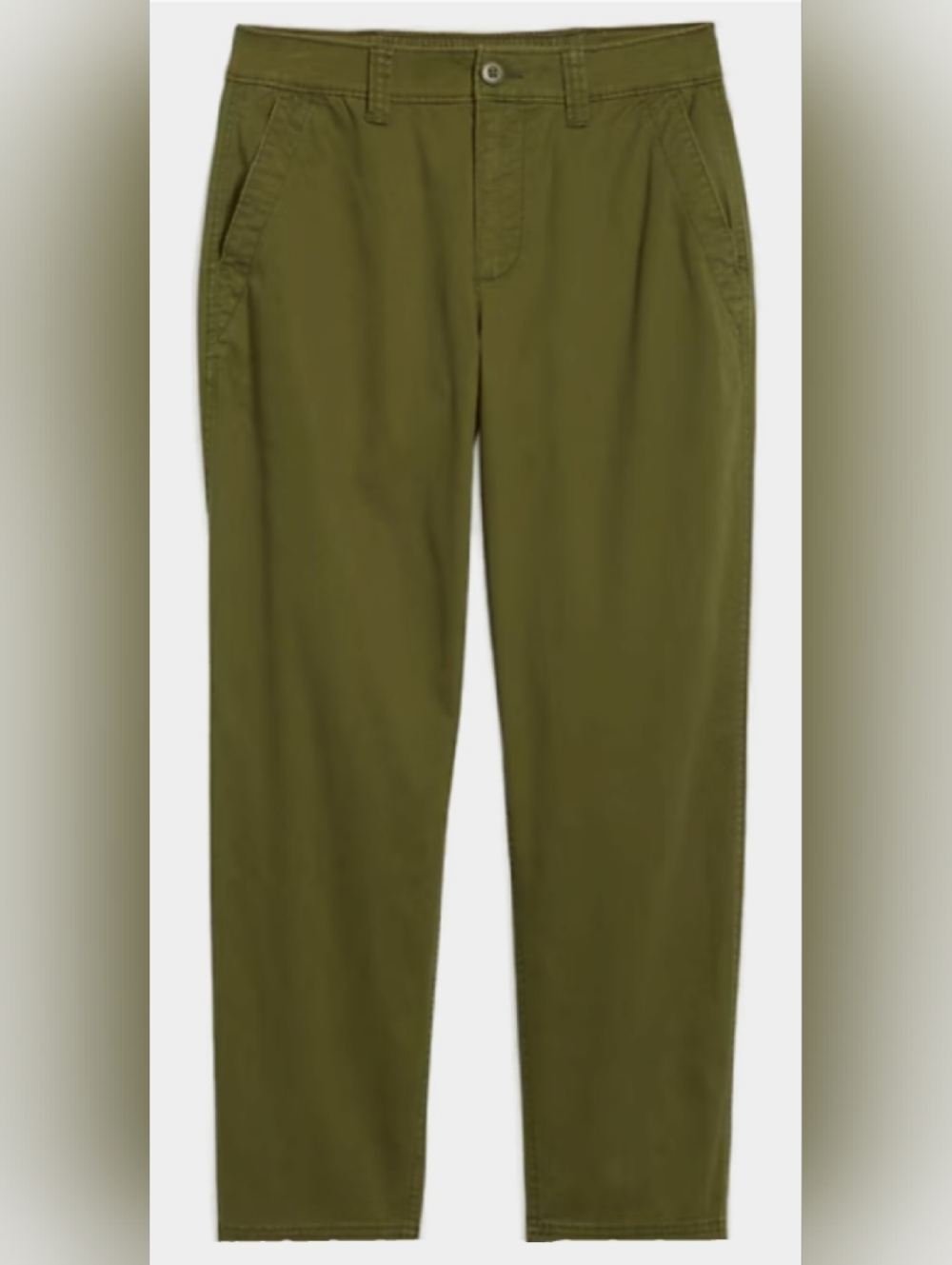 Old Navy Boyfriend Straight Olive Green Chino Pants Size 8 Regular